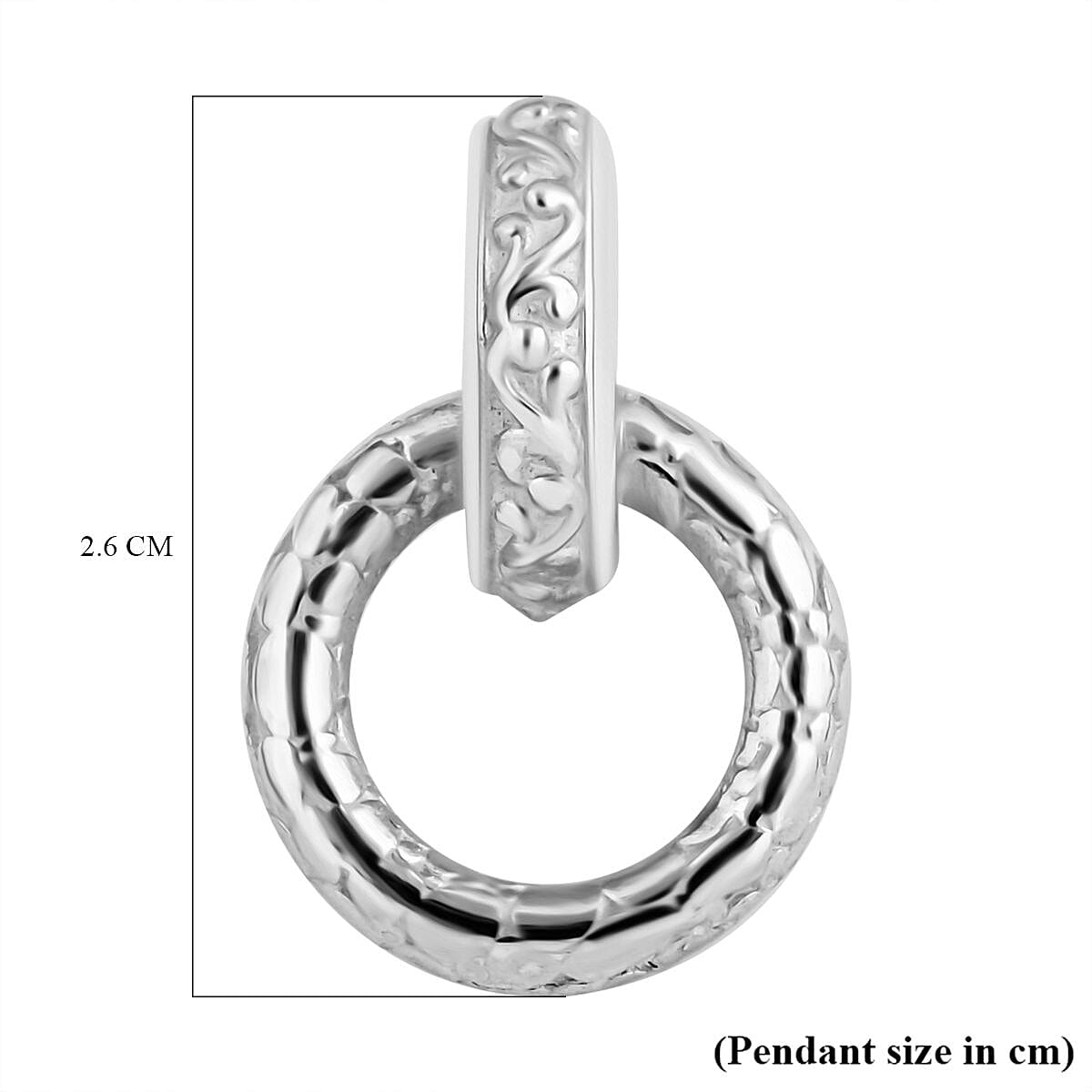 Royal Bali Collection - Dragon Scale Pendant with Leaf Pattern in Sterling Silver. 7620981 10