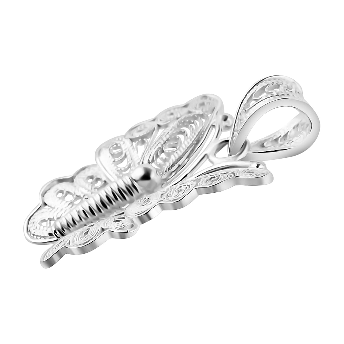 Sterling Silver Butterfly Pendant 7728409 4