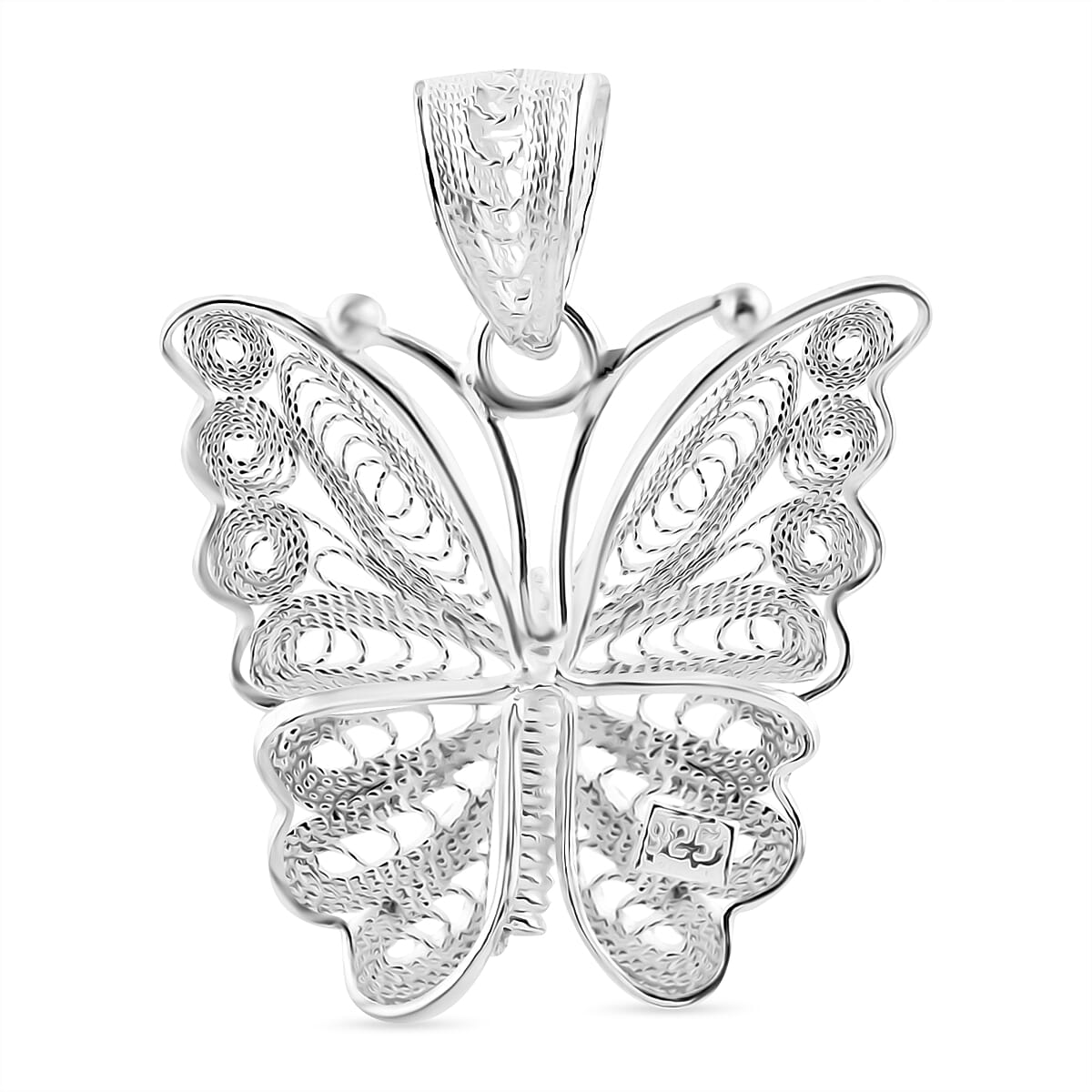 Sterling Silver Butterfly Pendant 7728409 5