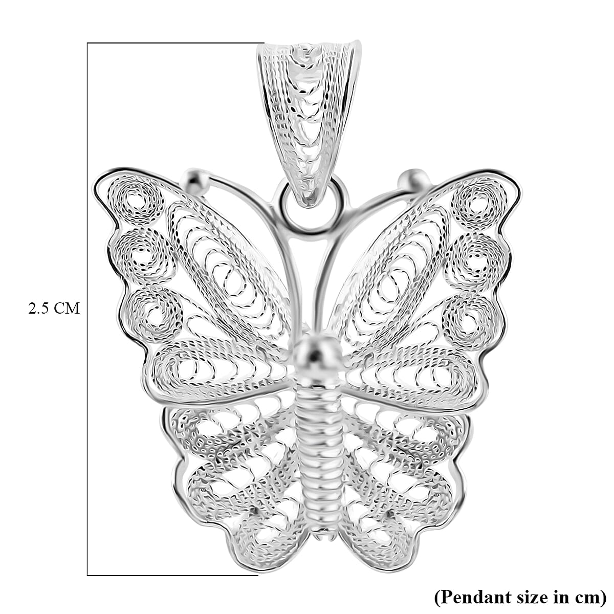 Sterling Silver Butterfly Pendant 7728409 6