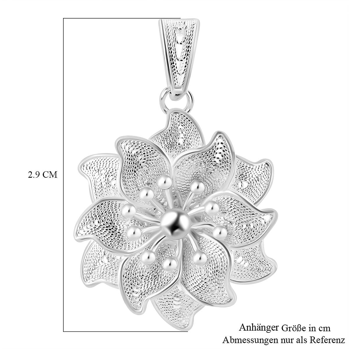Royal Bali- Sterling Silver Floral Pendant 7728411 6
