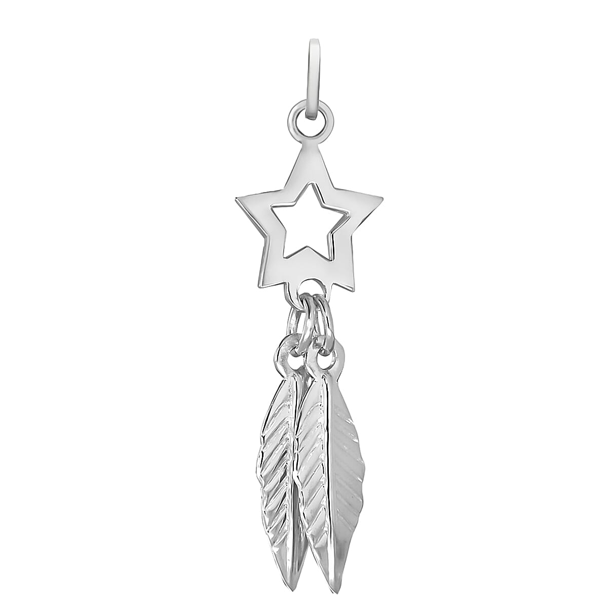 Sterling Silver Star and Leafs Pendant 7754012 0