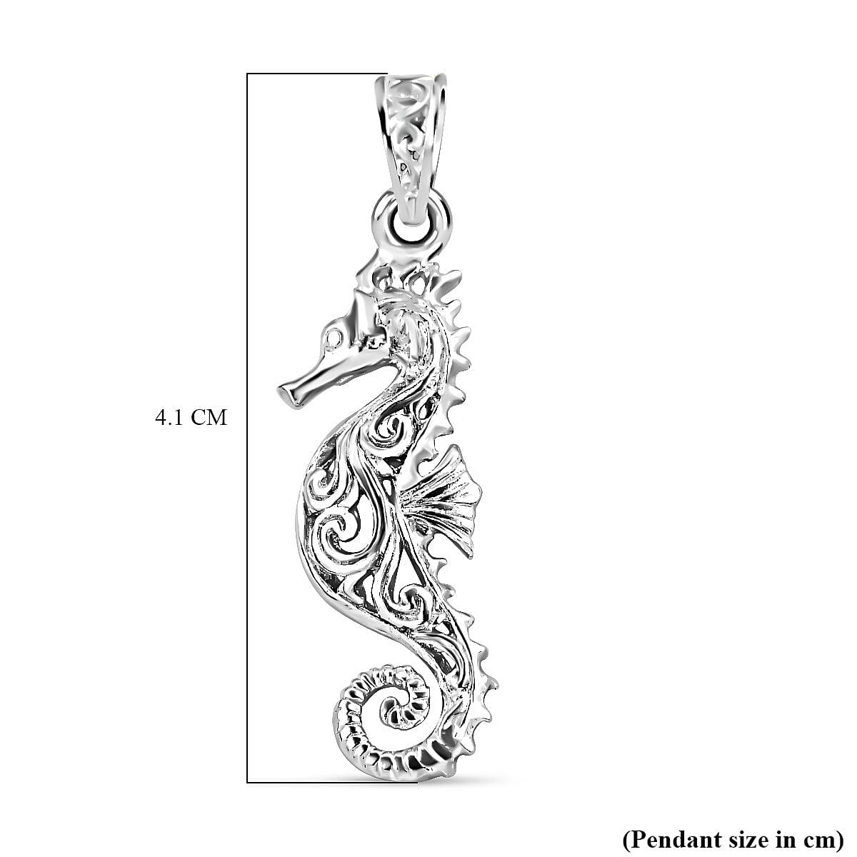 Sterling Silver Seahorse Pendant 7768442 6