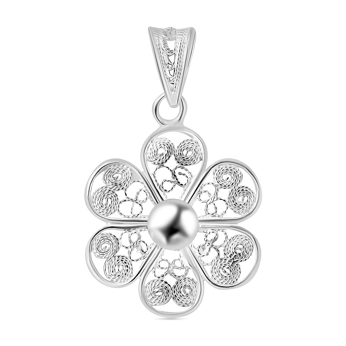 Floral Pendant in Sterling Silver 7949934 0