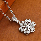 Floral Pendant in Sterling Silver