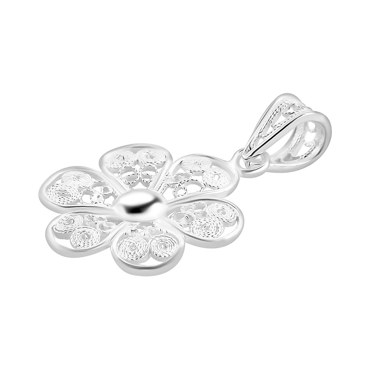 Floral Pendant in Sterling Silver 7949934 4