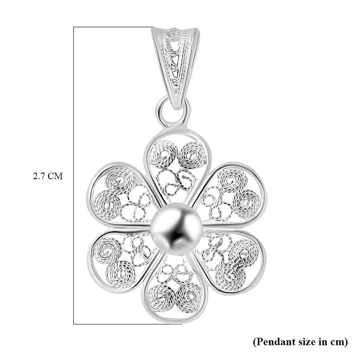 Floral Pendant in Sterling Silver 7949934 6
