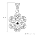 Floral Pendant in Sterling Silver