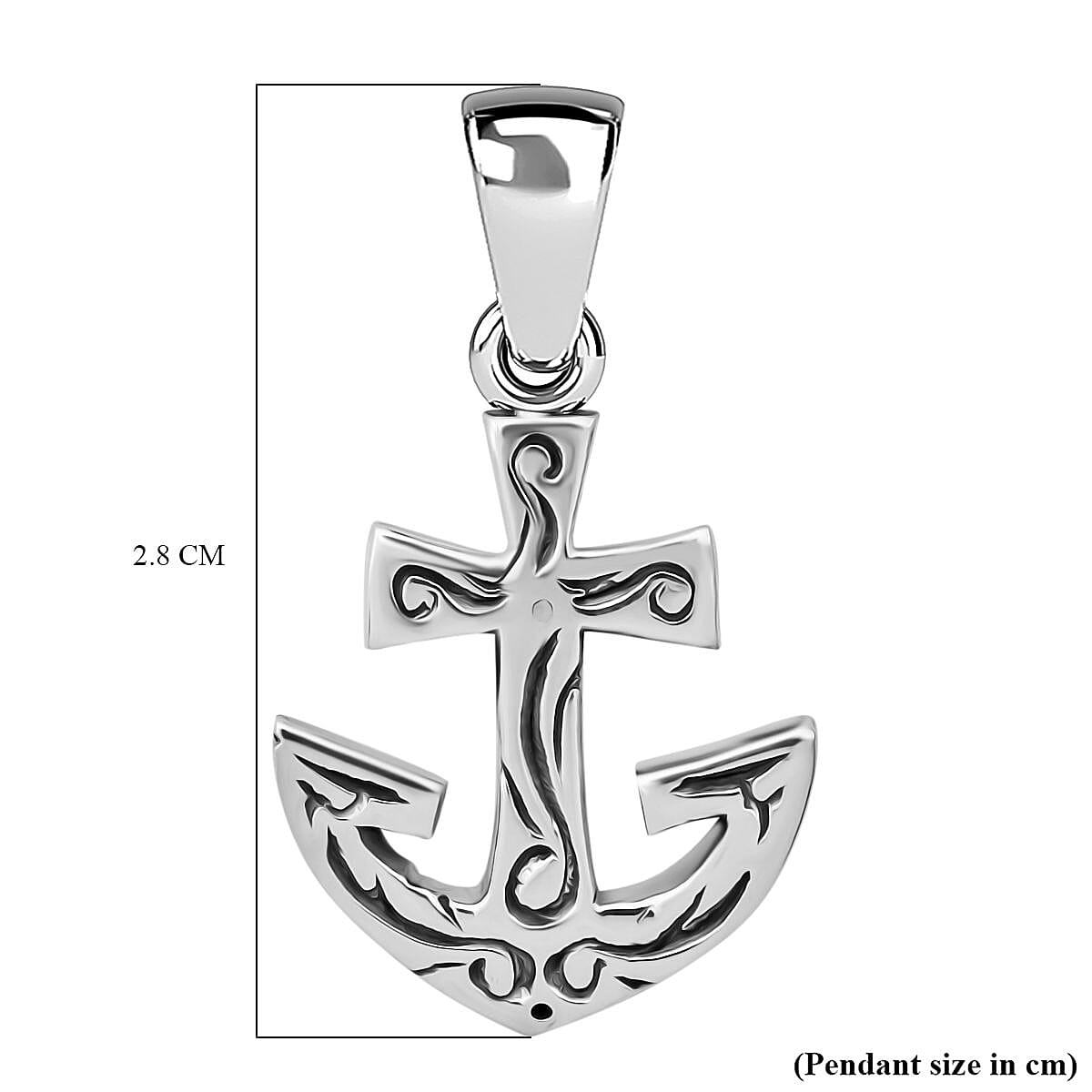 Sterling Silver Anchor Pendant 8033166 5