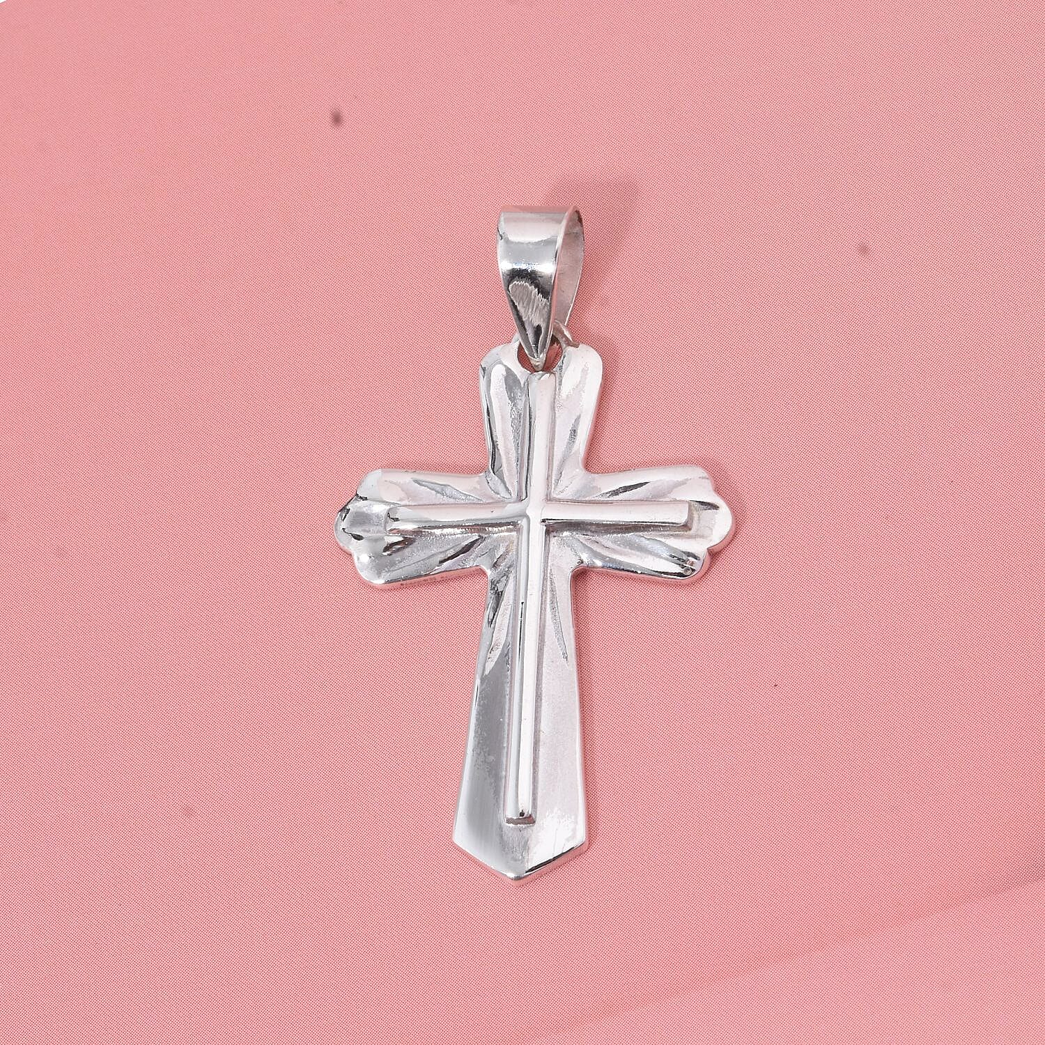 Sterling Silver Cross Pendant, Silver Wt. 4.18 Gms. 8194346 2
