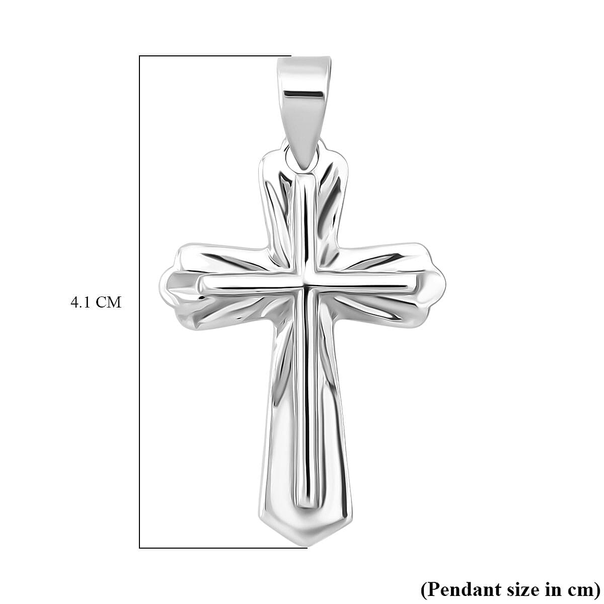 Sterling Silver Cross Pendant, Silver Wt. 4.18 Gms. 8194346 5