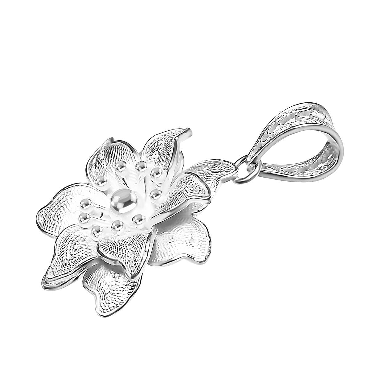 Royal Bali Collection Sterling Silver Flower Pendant 8234852 3