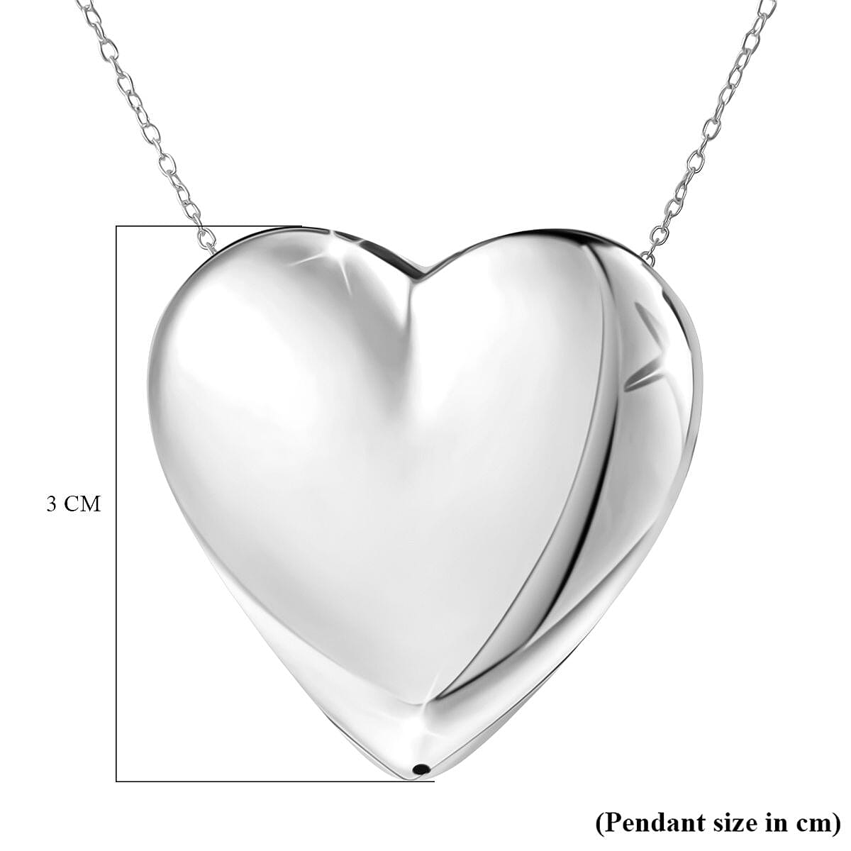 Designer Inspired Thai Sterling Silver Heart Pendant 8248585 5