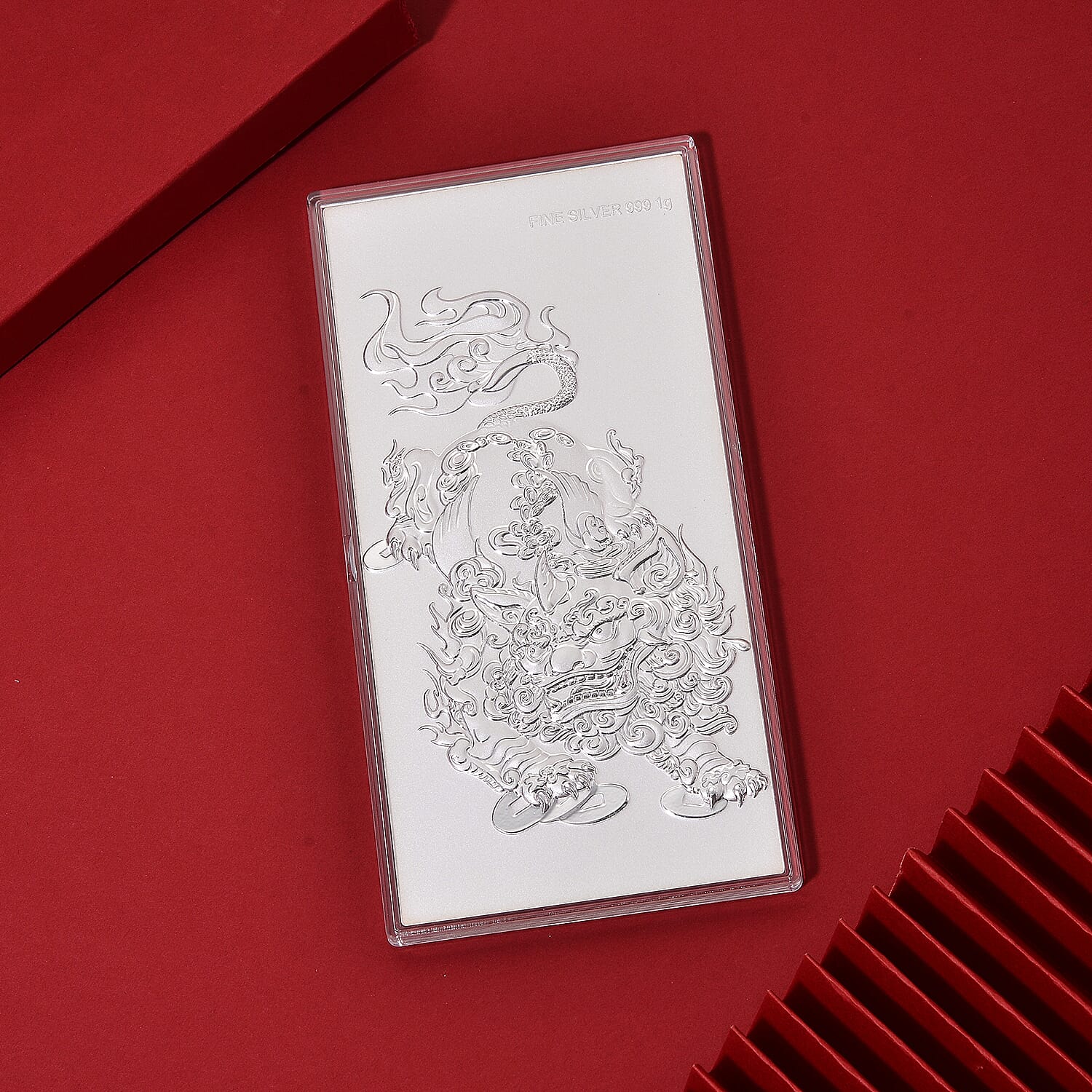 White Silver (99.9% Purity) Embossed Pixiu Collectable V32512295 2