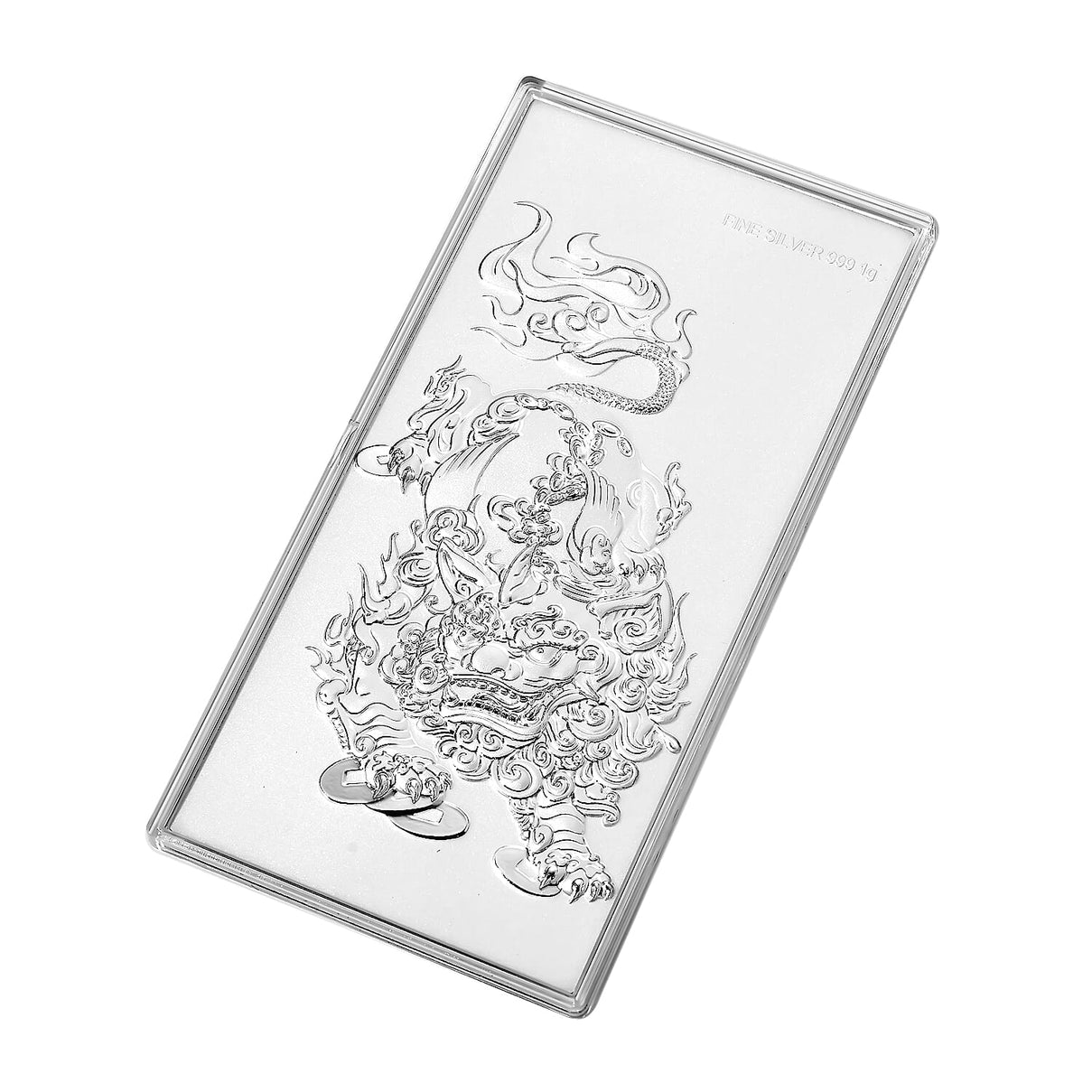 White Silver (99.9% Purity) Embossed Pixiu Collectable V32512295 3