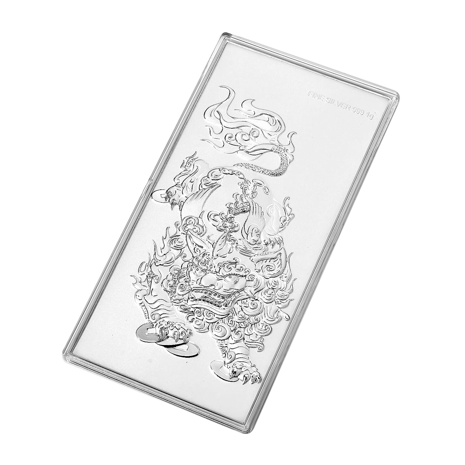 White Silver (99.9% Purity) Embossed Pixiu Collectable V32512295 3