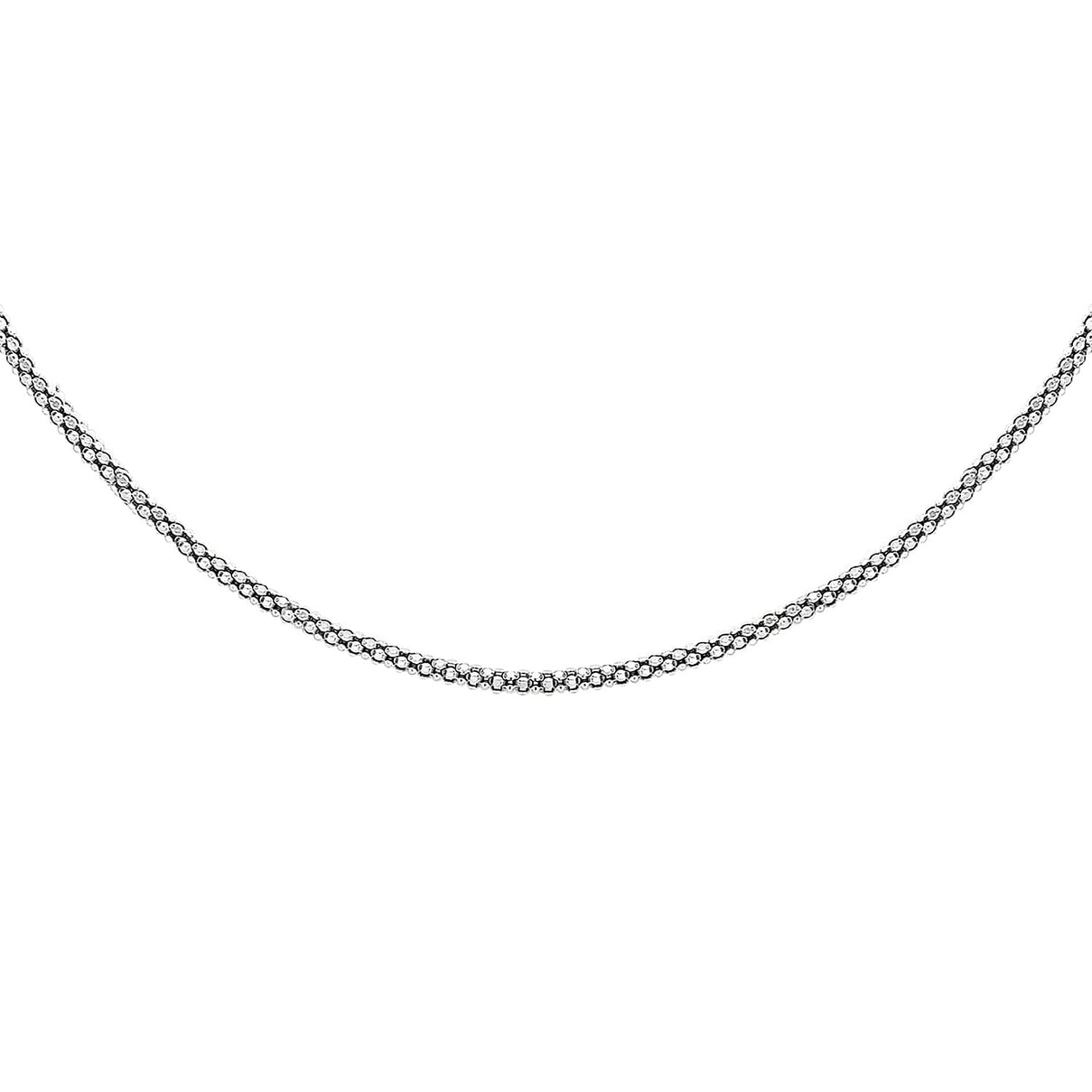 Sterling Silver Popcorn Chain 18 Inch 7618830 4