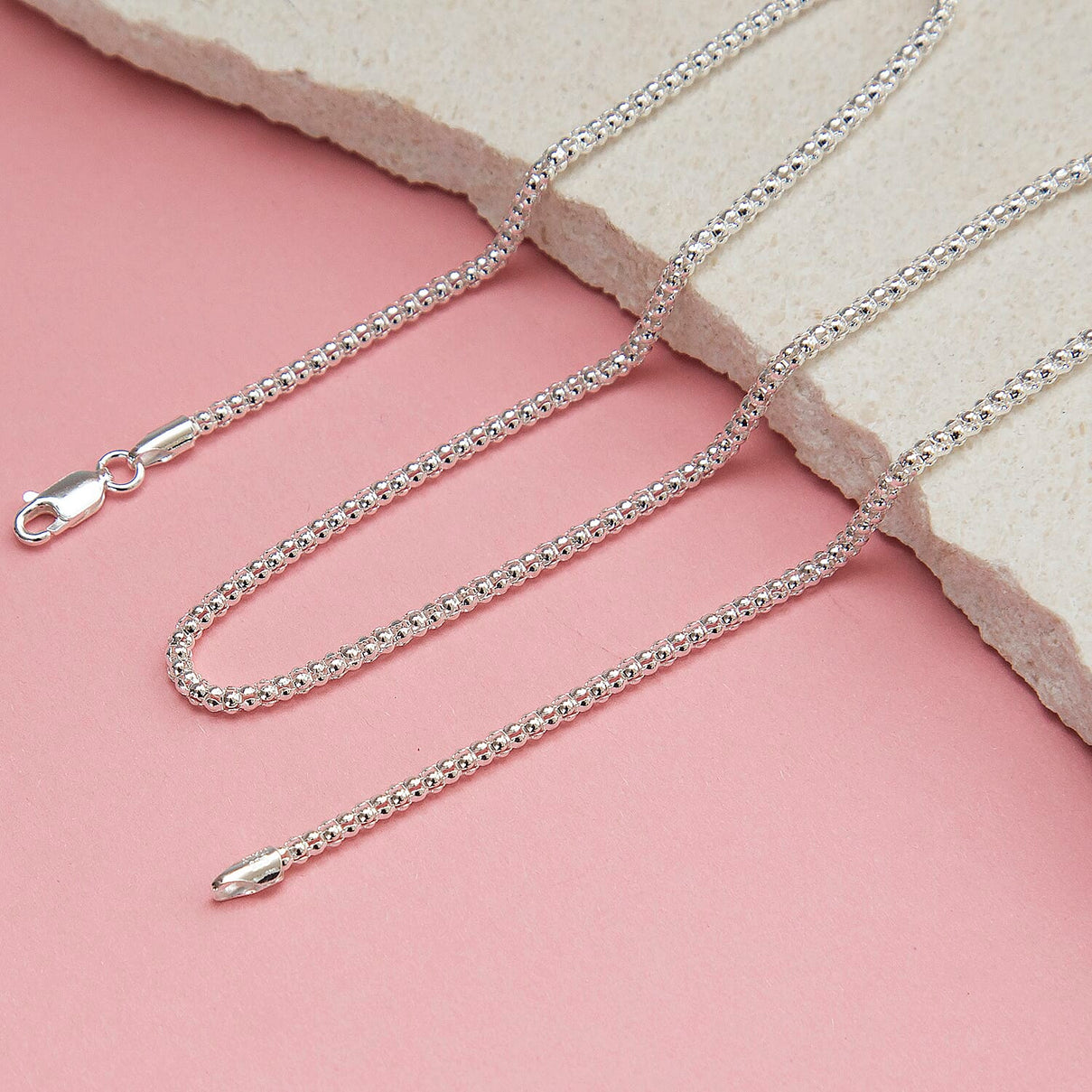 Sterling Silver Popcorn Chain 18 Inch 7618830 6