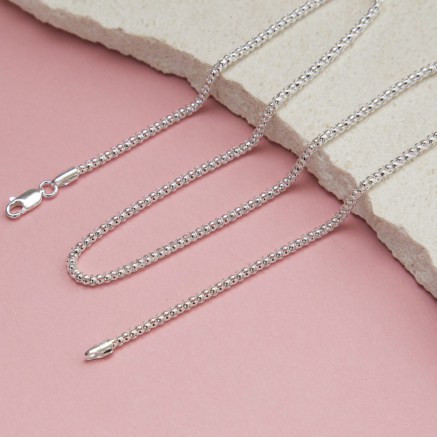 Sterling Silver Popcorn Chain 18 Inch 7618830 6