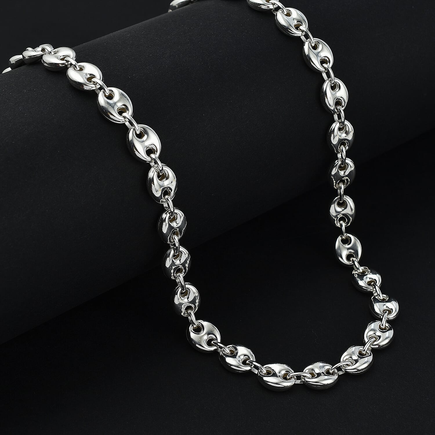 Sterling Silver Puff Mariner Necklace (Size - 24), Silver Wt. 41.3 Gms 7657354 1