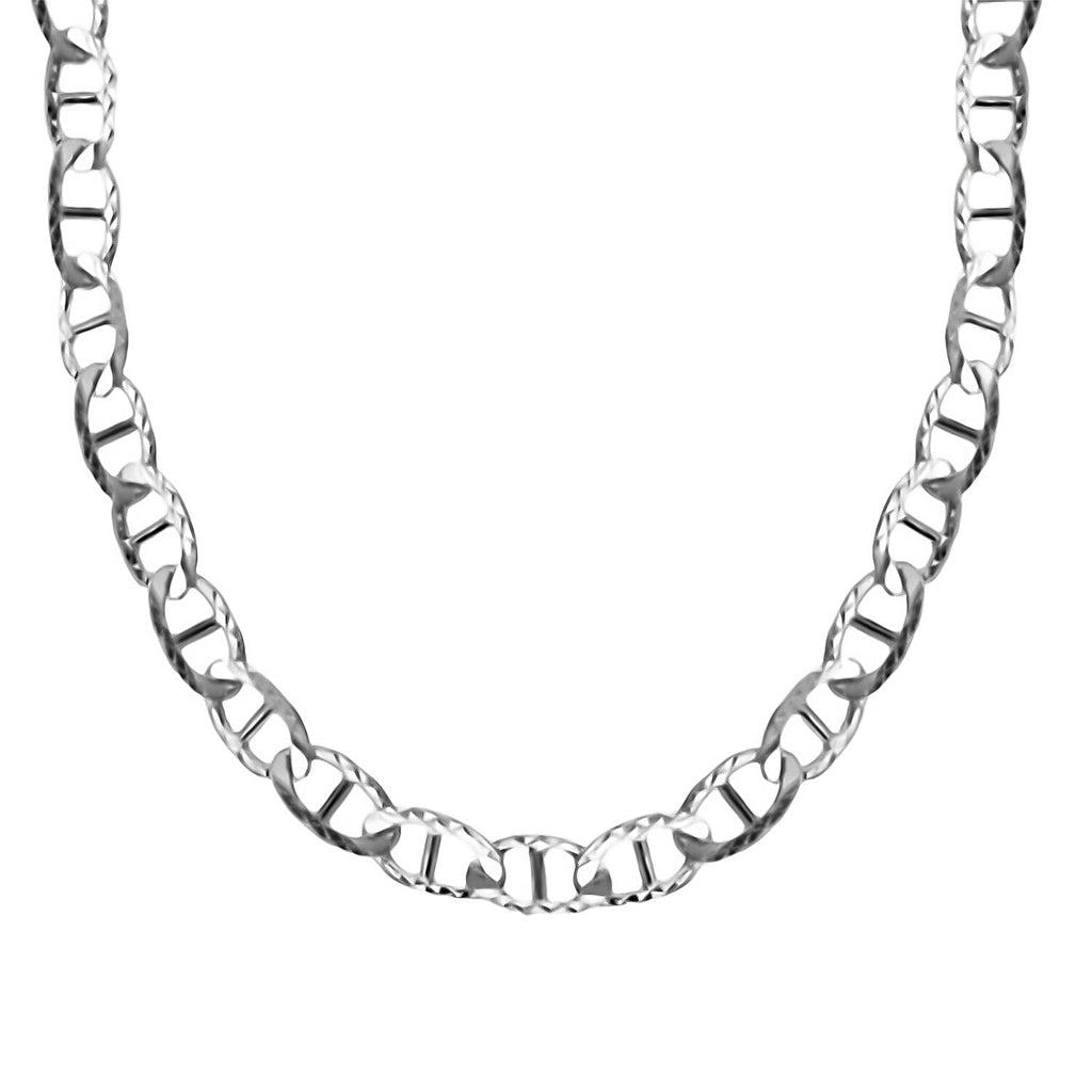 Sterling Silver Diamond Cut Rambo Chain (Size - 18), Silver Wt. 13.2 Gms