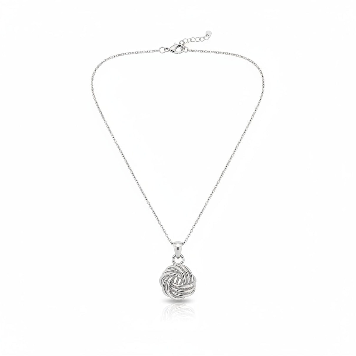 Sterling Silver Rhodium Overlay Knot Pendant 8376252 0