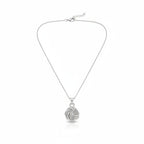Sterling Silver Rhodium Overlay Knot Pendant