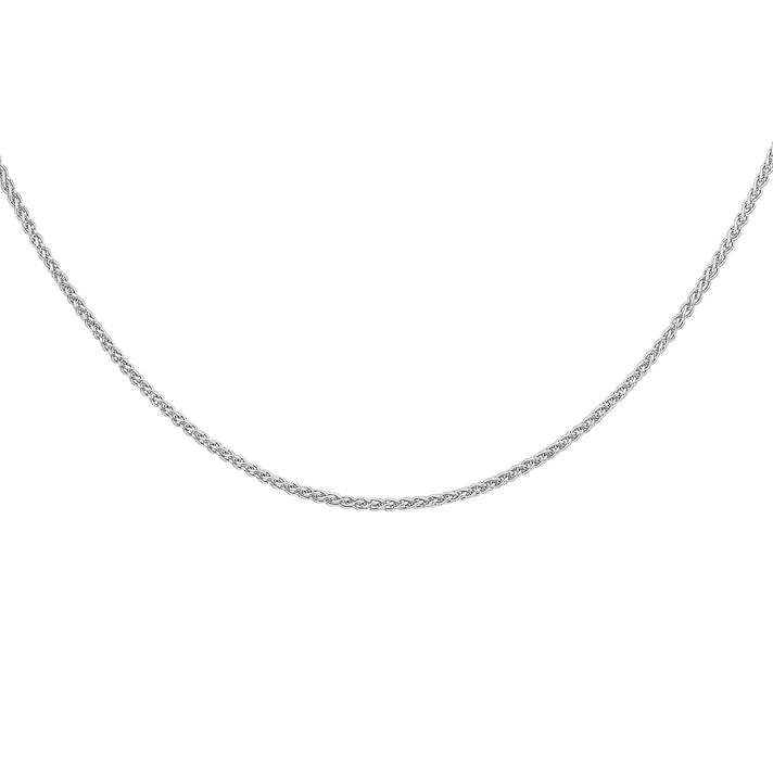 Sterling Silver Rhodium Plated 1.3mm Spiga Chain 16 Inch 7619004 2