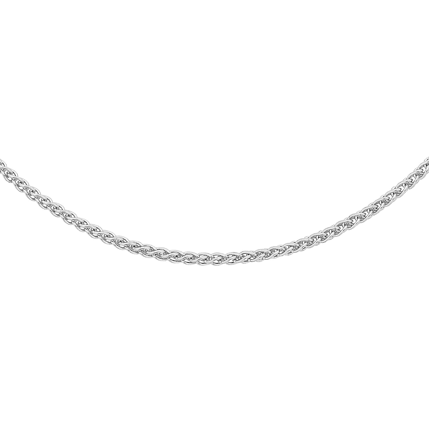 Sterling Silver Rhodium Plated 1.3mm Spiga Chain 18 Inch 7619032 6
