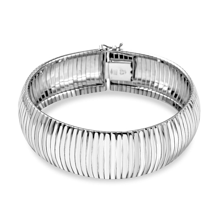 Sterling Silver Rhodium Plated 2mm Diamond Cut Cleopatra Bracelet 7.5 Inch 8928872 1