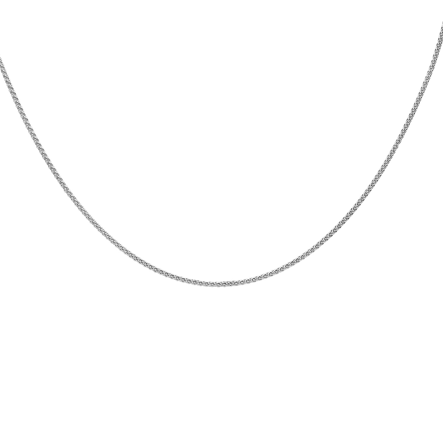 Sterling Silver Rhodium Plated Adjustable Spiga Slider Chain 18 Inch 7620041 1