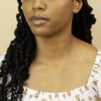 Rhodium Overlay Sterling Silver Chain (Size - 18)