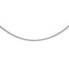 Rhodium Overlay Sterling Silver Chain (Size - 18)