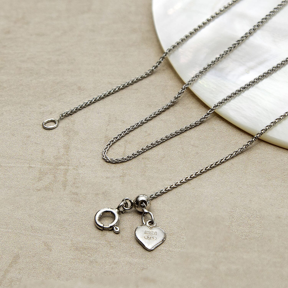 Sterling Silver Rhodium Plated Adjustable Spiga Slider Chain 20 Inch 7620048 4