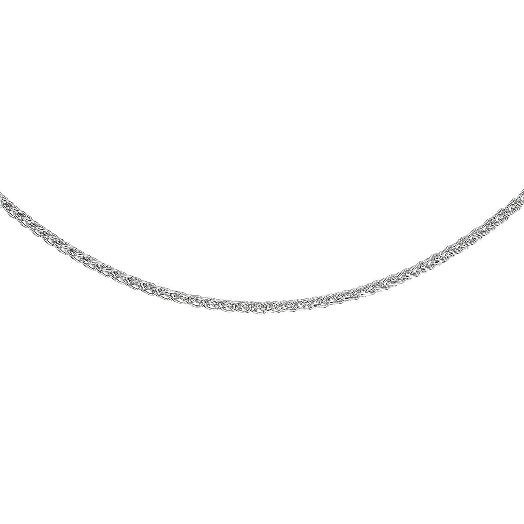 Rhodium Overlay Sterling Silver Chain (Size - 20)