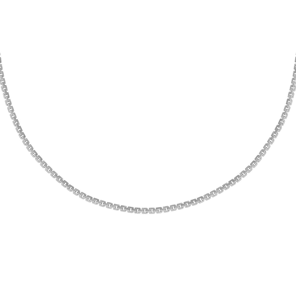 Rhodium Overlay Sterling Silver Chain (Size - 18),  Silver Wt. 5.4 Gms
