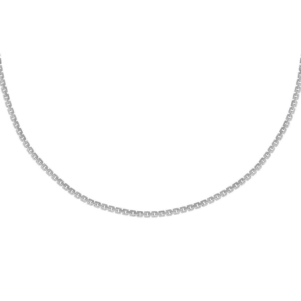 Sterling Silver Rhodium Plated Boston Link Chain 18 Inch 7620341 1