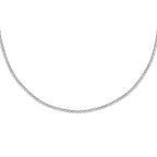 Rhodium Overlay Sterling Silver Chain (Size - 18),  Silver Wt. 5.4 Gms