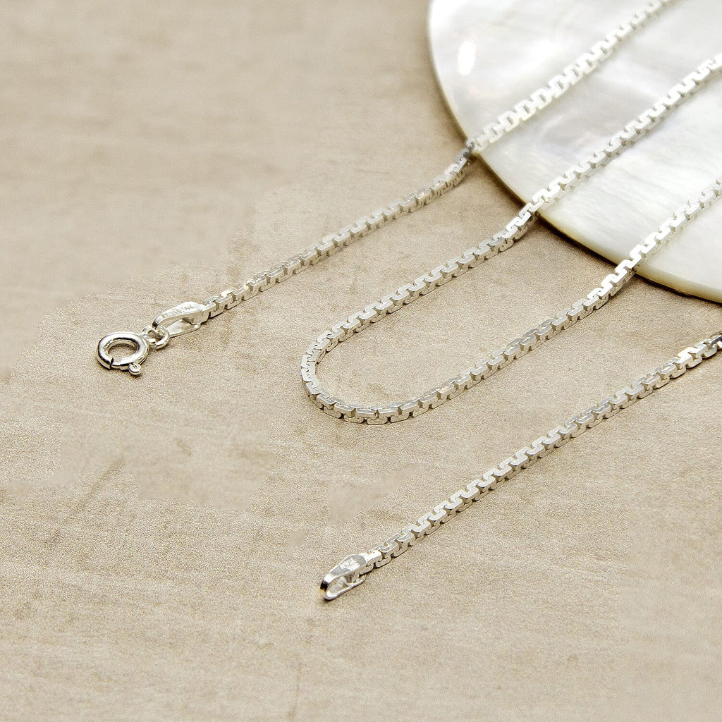 Rhodium Overlay Sterling Silver Chain (Size - 18),  Silver Wt. 5.4 Gms