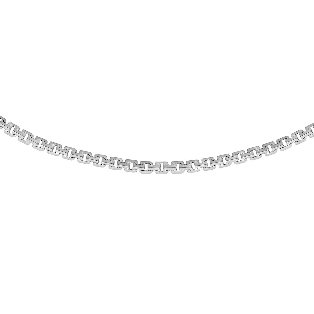 Rhodium Overlay Sterling Silver Chain (Size - 18),  Silver Wt. 5.4 Gms