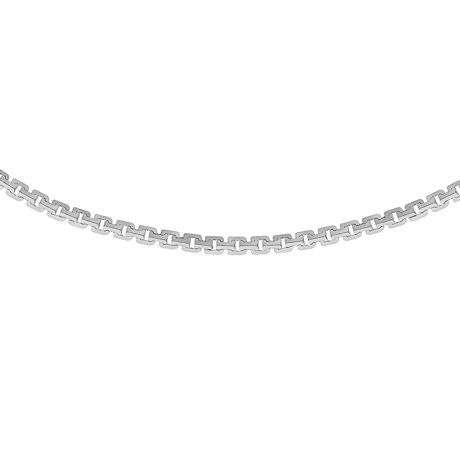Sterling Silver Rhodium Plated Boston Link Chain 18 Inch 7620341 6