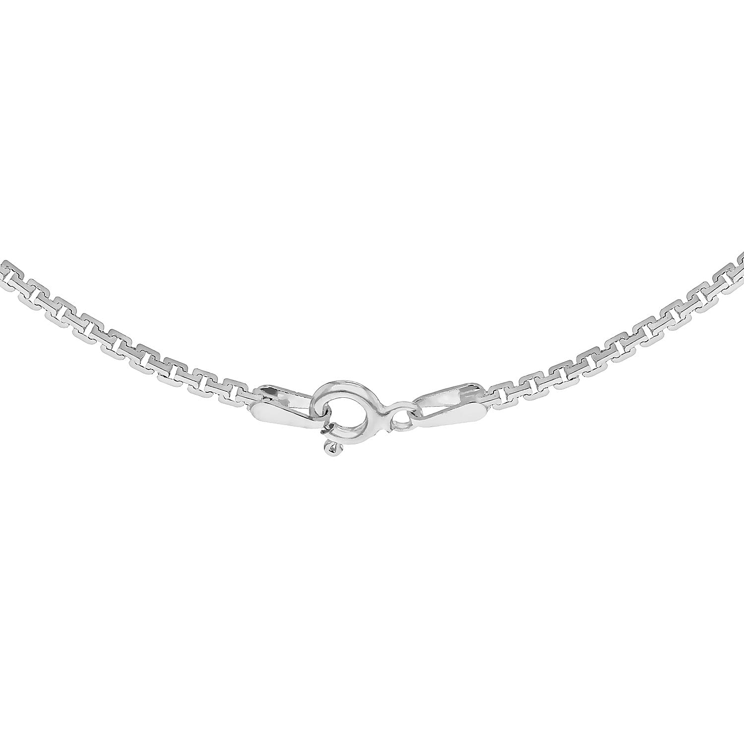 Sterling Silver Rhodium Plated Boston Link Chain 18 Inch 7620341 7