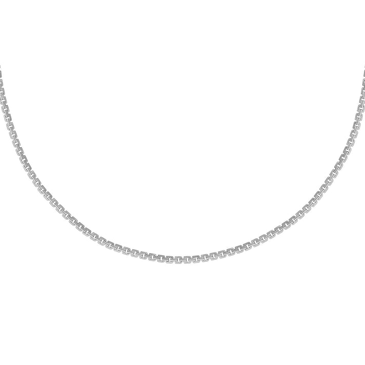 Sterling Silver Rhodium Plated Boston Link Chain 20 Inch 7620342 2