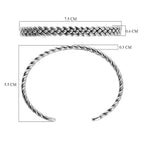 Rhodium Overlay Sterling Silver Bangle,  Silver Wt. 23.3 Gms