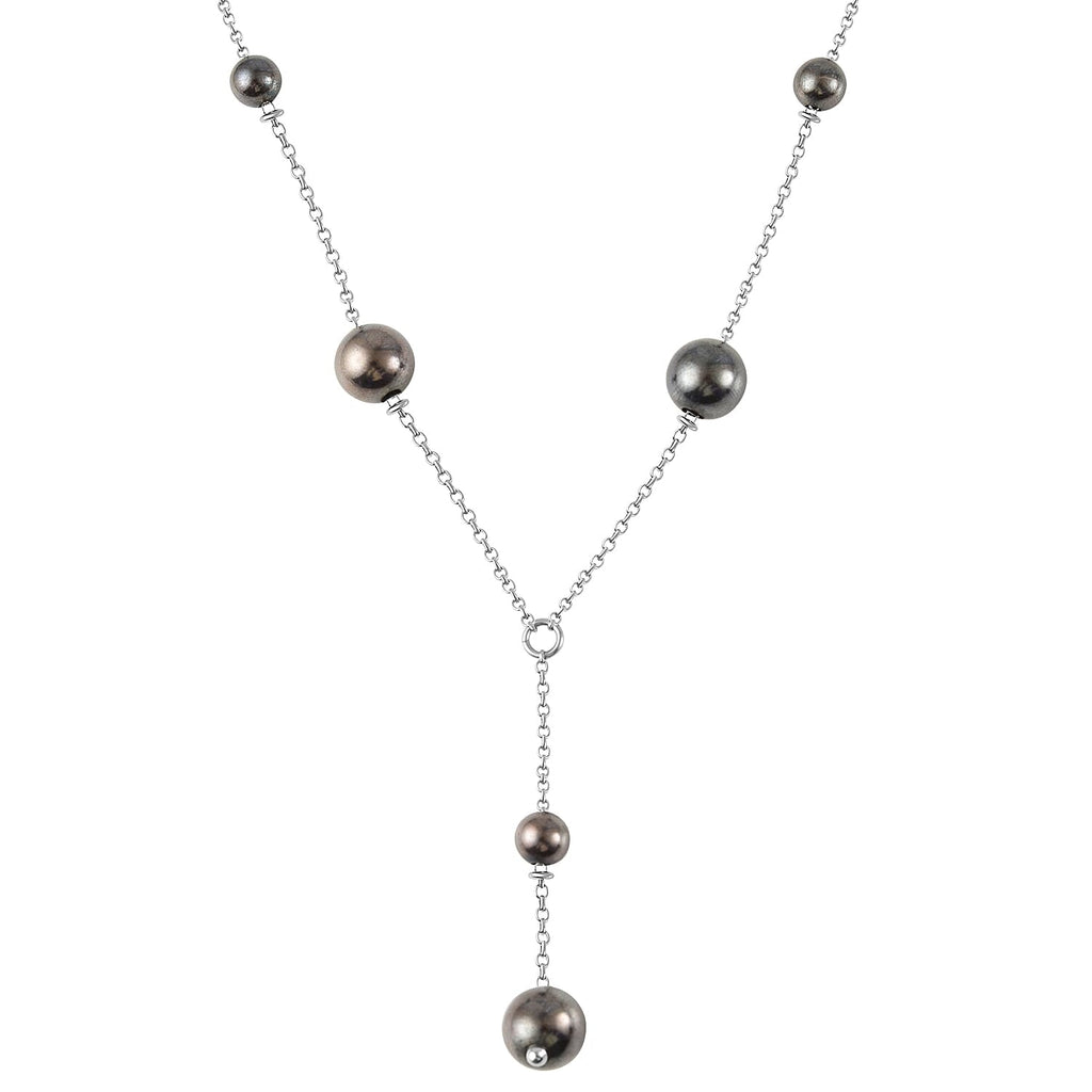 Rhodium Overlay Sterling Silver NecklaceE (Size - 18),  Silver Wt. 13.1 Gms