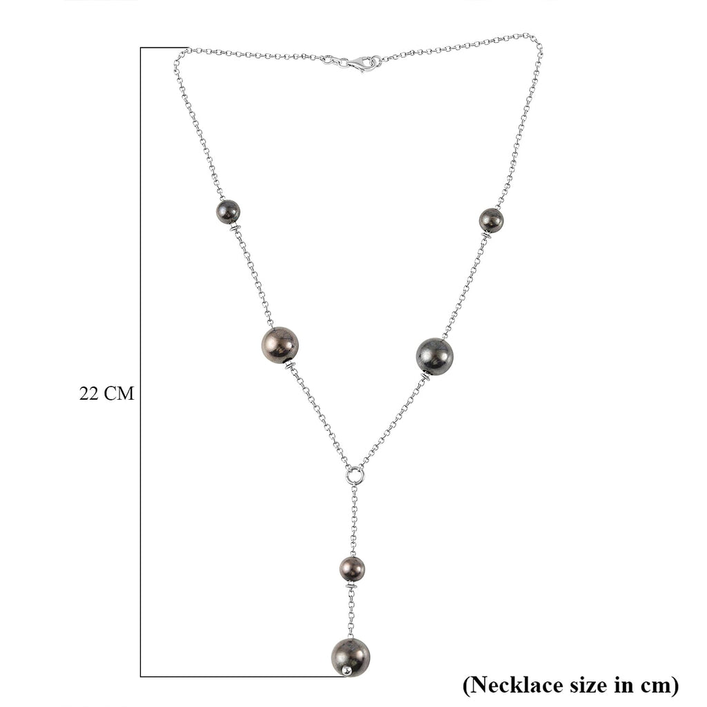 Rhodium Overlay Sterling Silver NecklaceE (Size - 18),  Silver Wt. 13.1 Gms