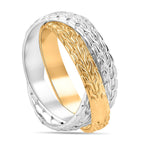 Royal Bali Collection - Dual Tone Sterling Silver Ring, Silver Wt. 7.20 Gms