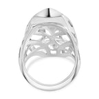 Royal Bali Collection - Dragon with Blue Sapphire Ring in Sterling Silver , Silver Wt. 10.80 Gms.