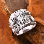 Royal Bali Collection - Gajah Cave Temple Ring in Sterling Silver Wt. 10.00 Gms