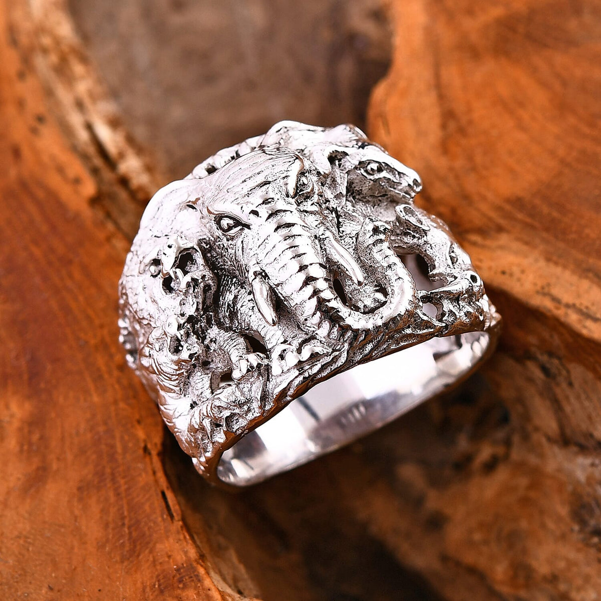 Royal Bali Collection - Gajah Cave Temple Ring in Sterling Silver Wt. 10.00 Gms 7750583 1